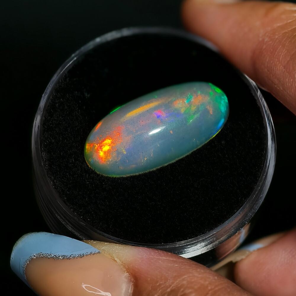 7.75ct Natural Ethiopian Welo Opal Oval Cabochon